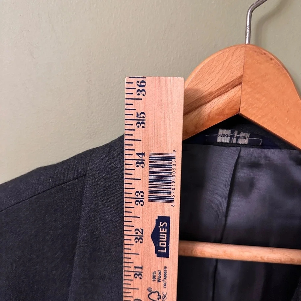 J. Crew Men's 44L‎ Charcoal Wool Lycra Sport Coat Blazer Made in Italy